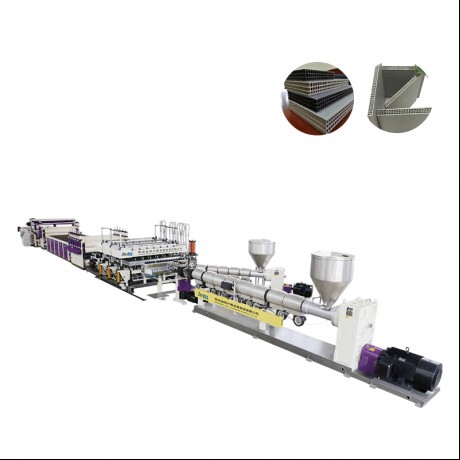 PP Hollow Building Template Board One Mould Double Out Extrusion Line